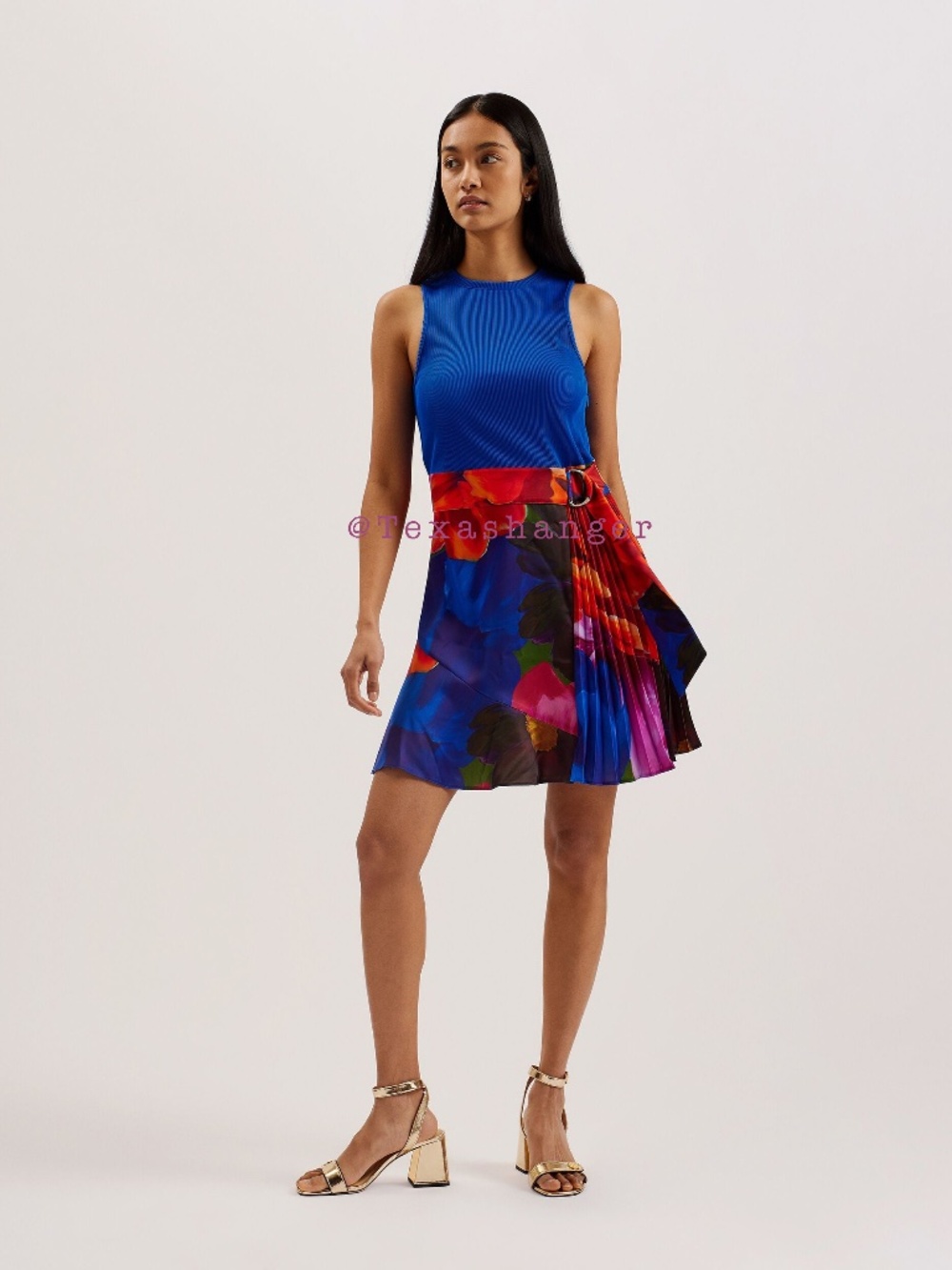 Ted Baker SANDIYY Pleated Mini Dress Size US 4 NWT